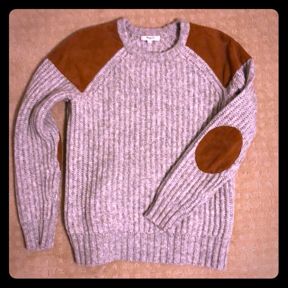 Made well sweater with elbow patches. Worn once.